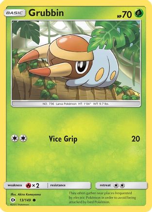 Grubbin 013 - Reverse Holofoil SM Base Set - Common