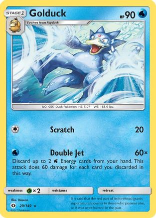 Golduck 029 SM Base Set - Rare