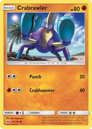 Crabrawler 072 SM Base Set - Common