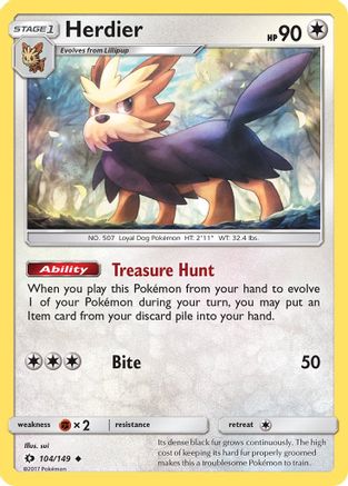 Herdier 104 SM Base Set - Uncommon