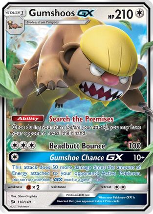 Gumshoos GX 110 - Holofoil SM Base Set - Ultra Rare