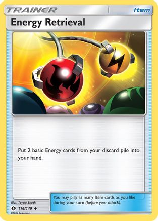 Energy Retrieval 116 SM Base Set - Uncommon
