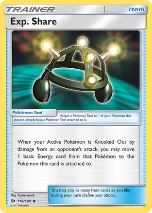 Exp. Share 118 - Reverse Holofoil SM Base Set - Uncommon