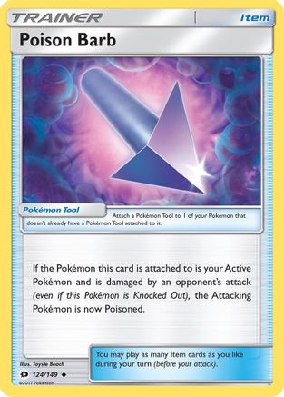 Poison Barb 124 - Reverse Holofoil SM Base Set - Uncommon