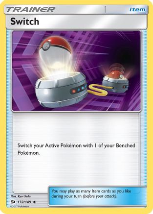 Switch 132 - Reverse Holofoil SM Base Set - Uncommon
