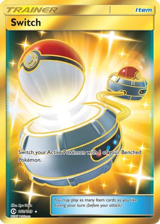 Switch (Secret) 160 - Holofoil SM Base Set - Secret Rare
