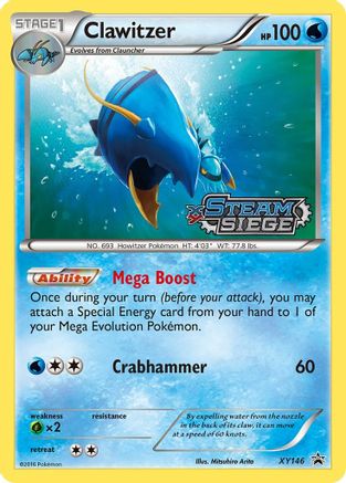 Clawitzer (XY Steam Siege Prerelease) - Holofoil XY Promos - Promo