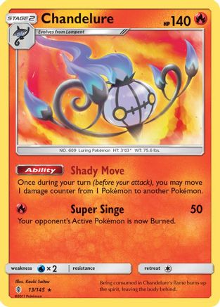 Chandelure 013 - Reverse Holofoil SM Guardians Rising - Holo Rare