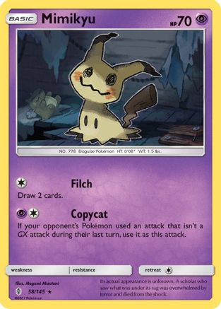 Mimikyu 058 - Holofoil SM Guardians Rising - Holo Rare