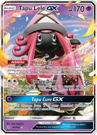 Tapu Lele GX 060 - Holofoil SM Guardians Rising - Ultra Rare