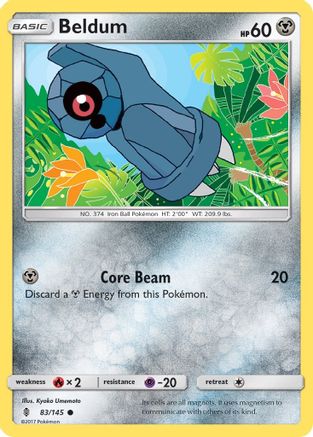 Beldum 083 - Reverse Holofoil SM Guardians Rising - Common