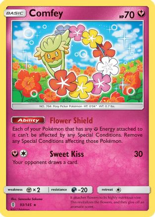 Comfey 093 - Holofoil SM Guardians Rising - Holo Rare