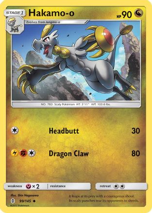 Hakamo-o 099 - Reverse Holofoil SM Guardians Rising - Uncommon