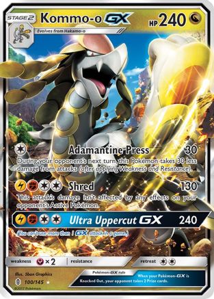Kommo-o GX 100 - Holofoil SM Guardians Rising - Ultra Rare