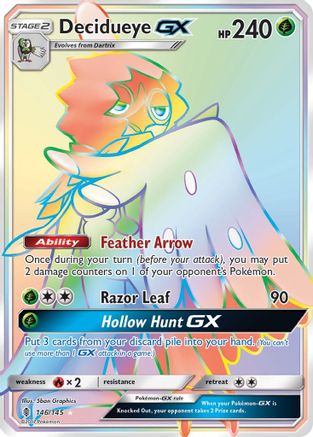 Decidueye GX (Secret) - Holofoil SM Guardians Rising - Secret Rare