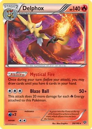 Delphox (XY Base Set) 026/146 Deck Exclusives - Rare