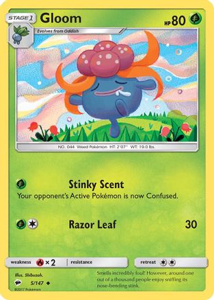 Gloom 005 - Reverse Holofoil SM Burning Shadows - Uncommon