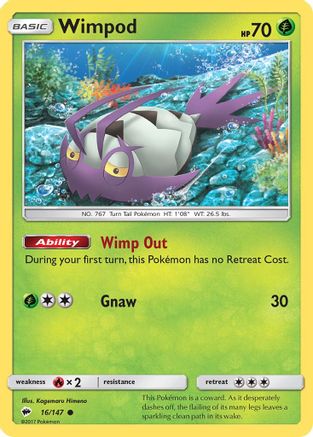Wimpod 016 - Reverse Holofoil SM Burning Shadows - Common