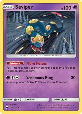 Seviper 050 SM Burning Shadows - Uncommon