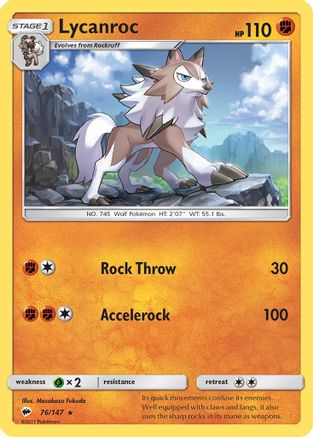 Lycanroc (76) (76) 076/147 SM Burning Shadows - Rare