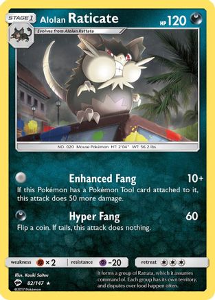 Alolan Raticate/147 SM Burning Shadows - Rare