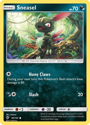 Sneasel 085 SM Burning Shadows - Common