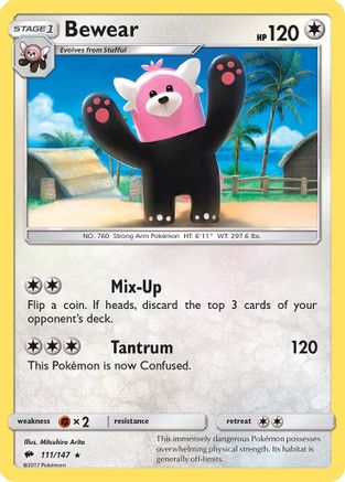 Bewear SM Burning Shadows - Rare