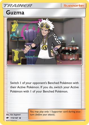 Guzma 115 - Reverse Holofoil SM Burning Shadows - Uncommon