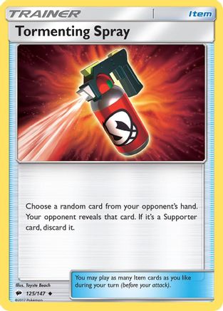 Tormenting Spray 125/147 - Reverse Holofoil SM Burning Shadows - Uncommon