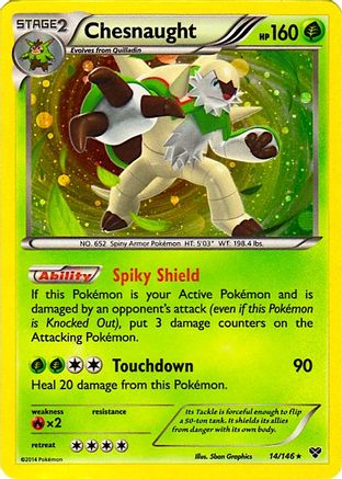 Chesnaught - 14/146 (Cosmos Holo)/146 - Holofoil Blister Exclusives - Promo