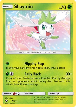 Shaymin 007 - Reverse Holofoil Shining Legends - Holo Rare