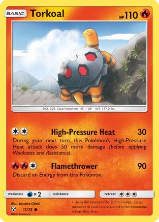 Torkoal 011 - Reverse Holofoil Shining Legends - Common