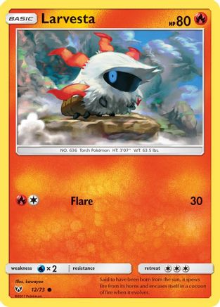 Larvesta - Reverse Holofoil Shining Legends - Common