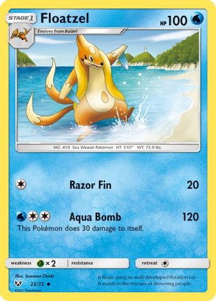 Floatzel 023/73 - Reverse Holofoil Shining Legends - Uncommon
