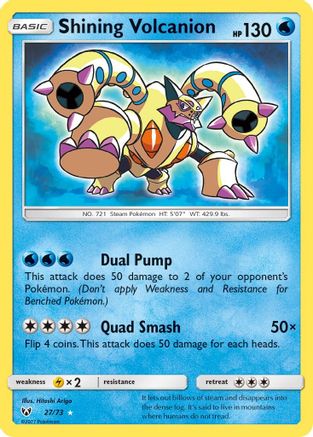 Shining Volcanion 027 - Holofoil Shining Legends - Shiny Holo Rare