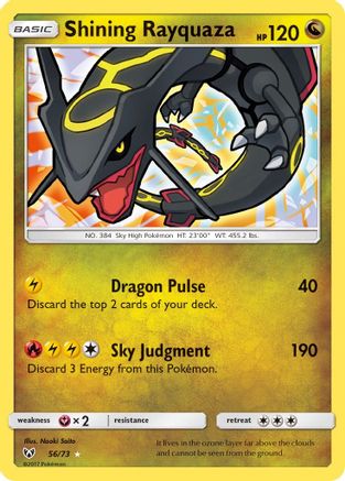 Shining Rayquaza 056 - Holofoil Shining Legends - Shiny Holo Rare