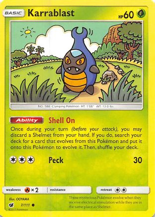 Karrablast 007 - Reverse Holofoil SM Crimson Invasion - Common