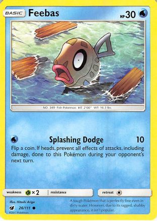 Feebas 026 - Reverse Holofoil SM Crimson Invasion - Common