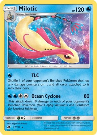 Milotic 027 - Holofoil SM Crimson Invasion - Holo Rare
