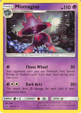 Mismagius 040 - Reverse Holofoil SM Crimson Invasion - Rare