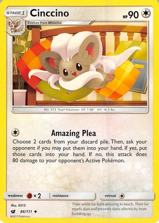 Cinccino 086 SM Crimson Invasion - Uncommon