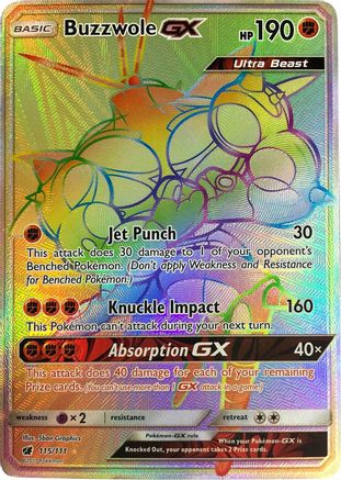 Buzzwole GX (Secret)/111 - Holofoil SM Crimson Invasion - Secret Rare