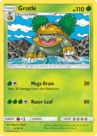 Grotle 008/156 - Reverse Holofoil SM Ultra Prism - Uncommon