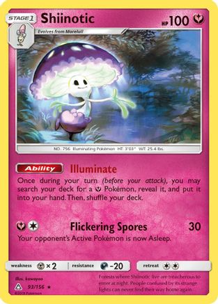 Shiinotic 093 - Reverse Holofoil SM Ultra Prism - Rare