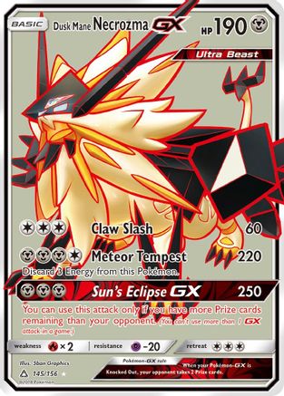 Dusk Mane Necrozma GX (Full Art) - Holofoil SM Ultra Prism - Ultra Rare