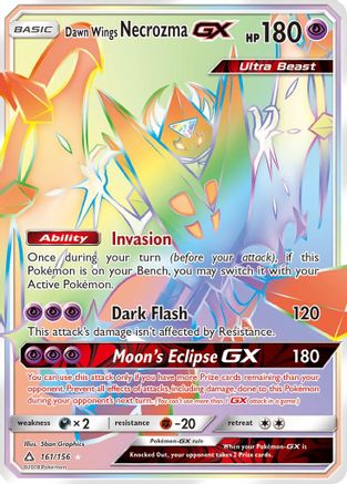 Dawn Wings Necrozma GX (Secret Rare) - Holofoil SM Ultra Prism - Secret Rare
