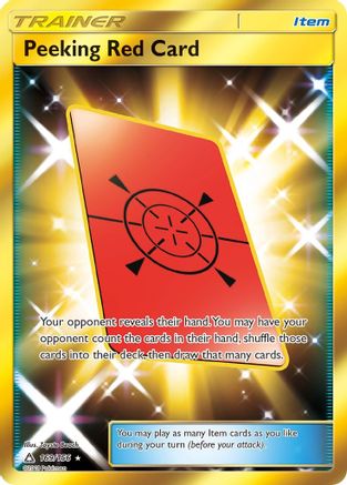 Peeking Red Card (Secret Rare) - Holofoil SM Ultra Prism - Secret Rare