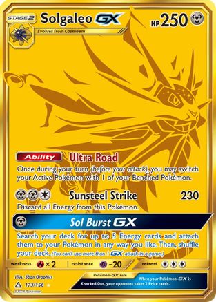 Solgaleo GX (Secret Rare) - Holofoil SM Ultra Prism - Secret Rare