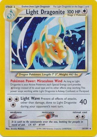 Light Dragonite - Unlimited Holofoil Neo Destiny - Holo Rare