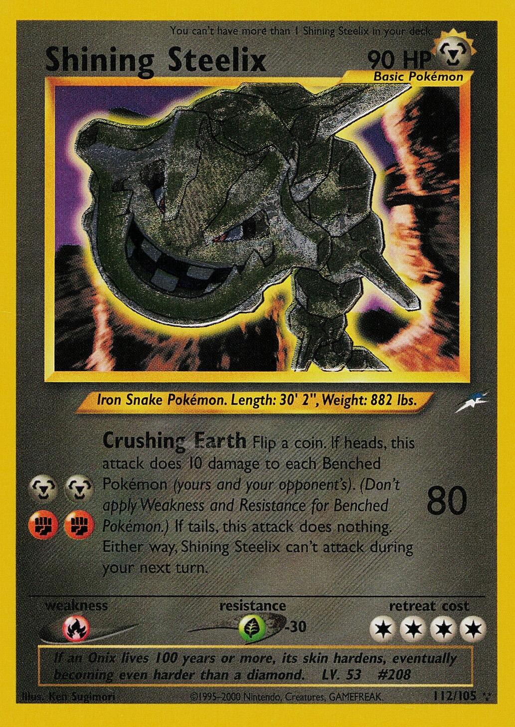 Shining Steelix - Unlimited Holofoil Neo Destiny - Secret Rare